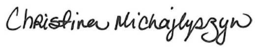 Christina Michajlyszyn's Signature